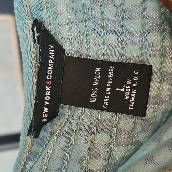 New York & Company Blue and Brown Striped Camisole - Picture 2 of 3